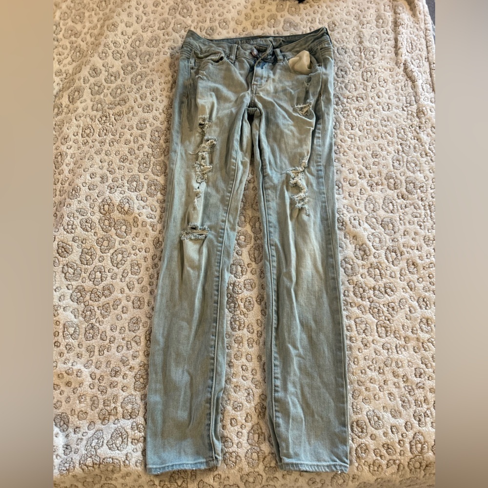 American Eagle Outfitters Light Blue Skinny Stretch Denim Womens Size 4